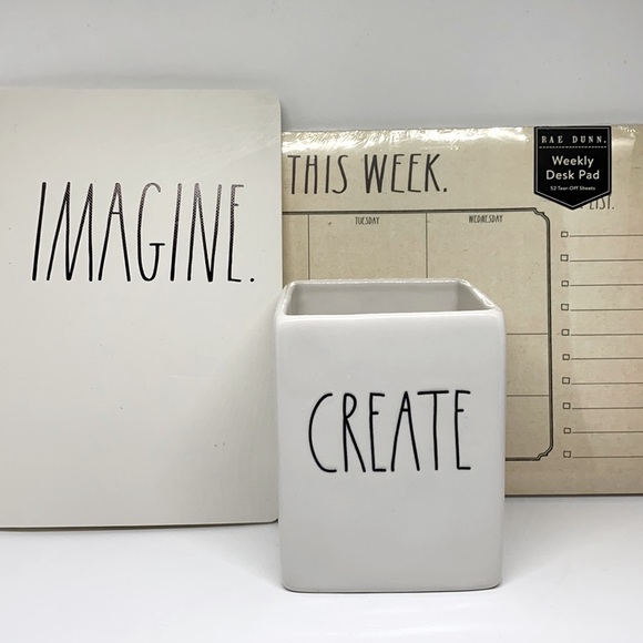 Rae Dunn Other - Rae Dunn Desk Set - Pen holder/notebook/desk pad